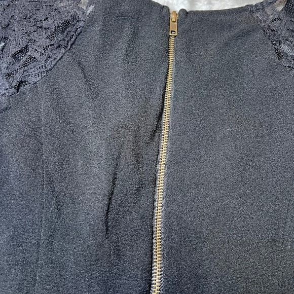 Speckless Mini Dress Womens 9 Black Lace Cap Sleeve Fit Flare Party Cocktail - Picture 7 of 16